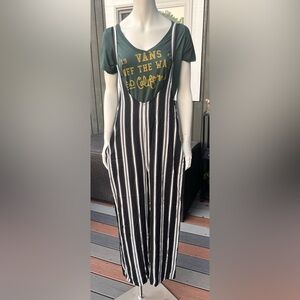 Wild Fable Black and White Striped Jumpsuit *Vans shirt sold separately*